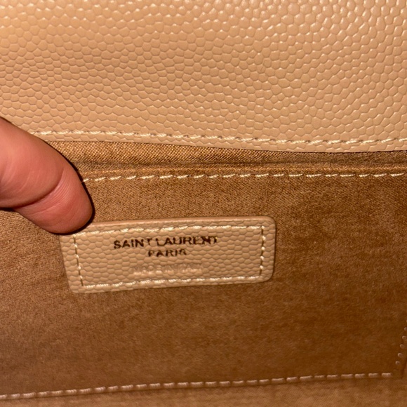 Saint Laurent Grain De Poudre Monogram Kate Satchel Nude Powder (2017) - Picture 15 of 17